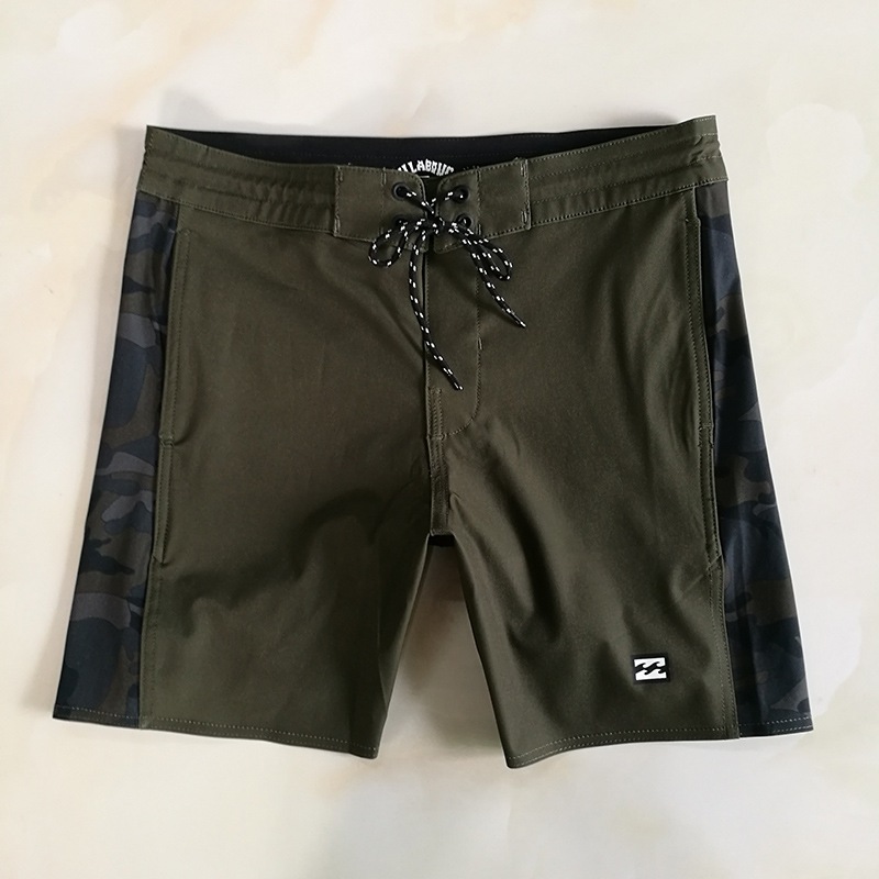 Shorts De Praia Masculinos – Calções De Verão Com Estampa Camuflada Verde Oliva E Secagem Rápida