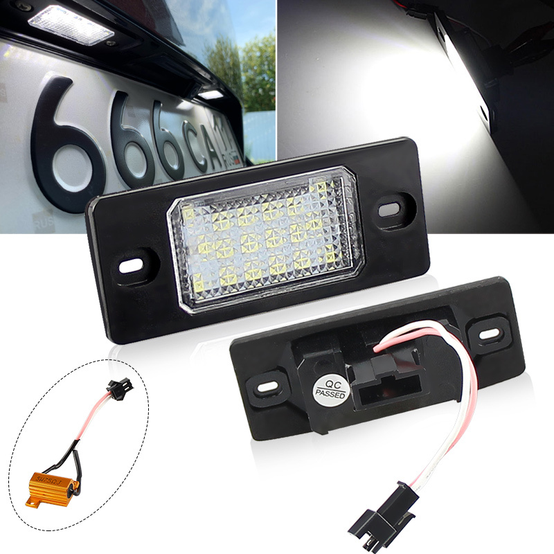 Dois pacotes adequados para Volkswagen Tiguan GOLF Touareg Passat Bora Porsche Cayenne LED conjunto de luz da placa de l