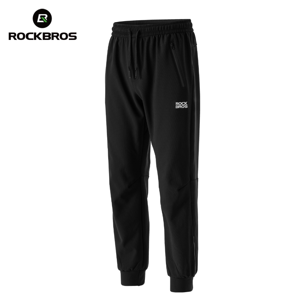 ROCKBROS Calças De Ciclismo Velo À Prova De Vento Repelente De Água Quentes Elásticas Resistentes Ao Desgaste Confortáve em Oferta na Shopee