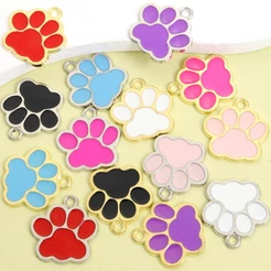 10 Peças Amuletos De Liga De Óleo De Gotejamento Com Design De Pata De Gato Multicolorido Colar Fashion Pulseira Brincos