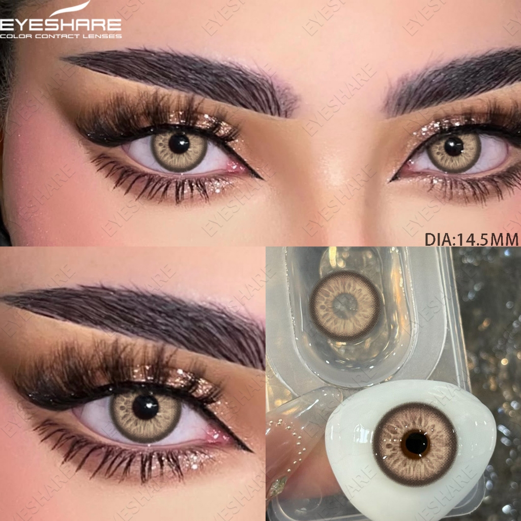 1 Par De Lentes De Contato De Cor Marrom Para Olhos , Da Moda Macias , Envio Rápido Do Brasil em Oferta na Shopee