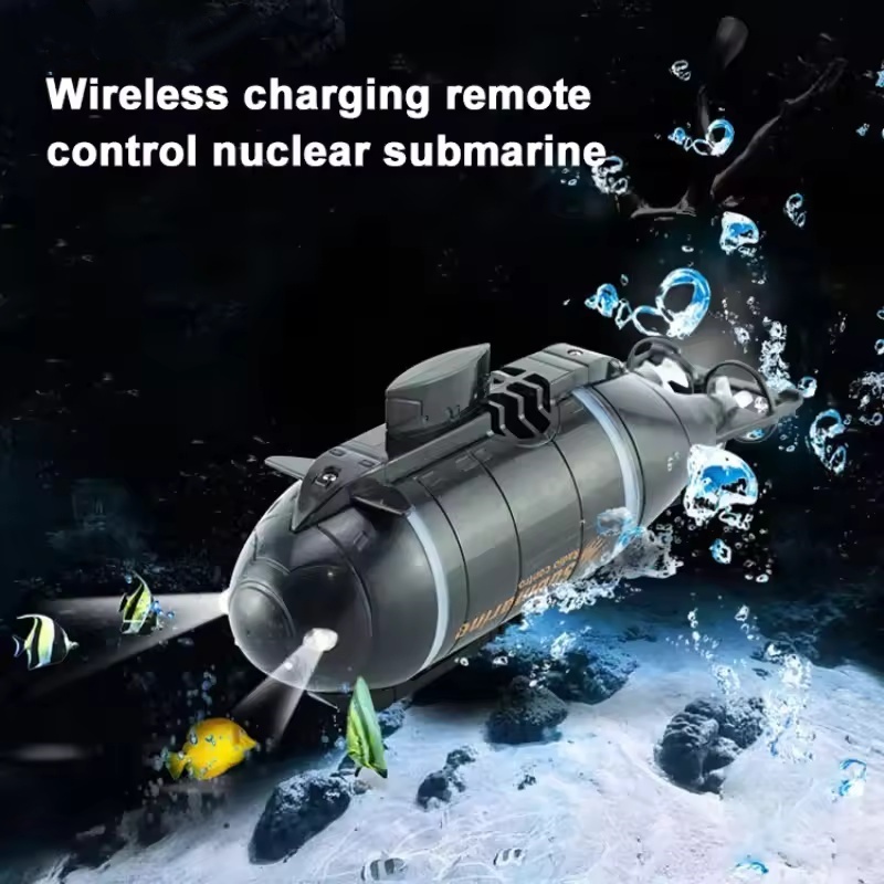 RC Barco Submarino Mini Lancha Navio À Prova Dwaterproof Água Recarregável Modelo De Mergulho Controle Remoto Menino Bri