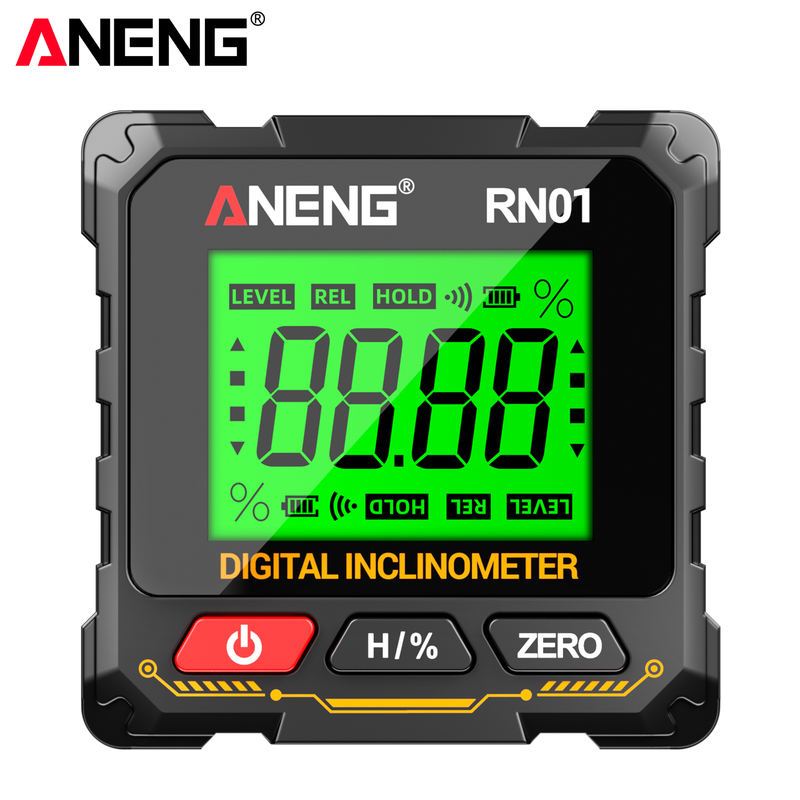 ANENG RN01 Localizador De Ângulo Magnético Digital Transferidor De Nível Inclinômetro Régua De Medidor Eletrônico 0-90 °