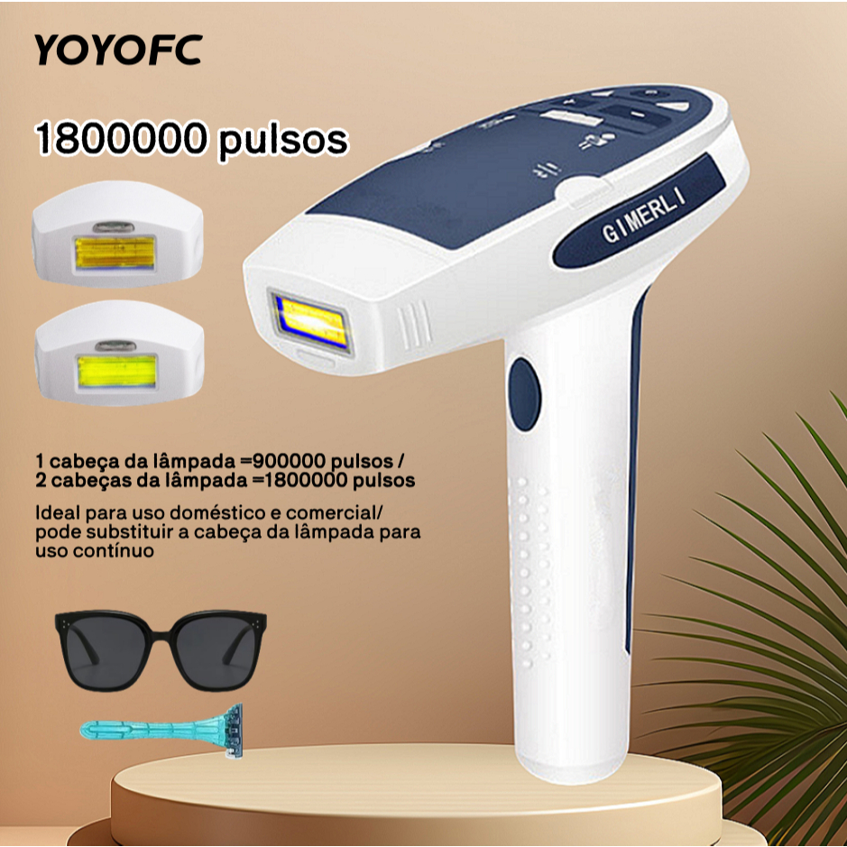 Depilador a Laser definitivo Elétrica IPL Depilação Facial Permanente Para 1800000 puise