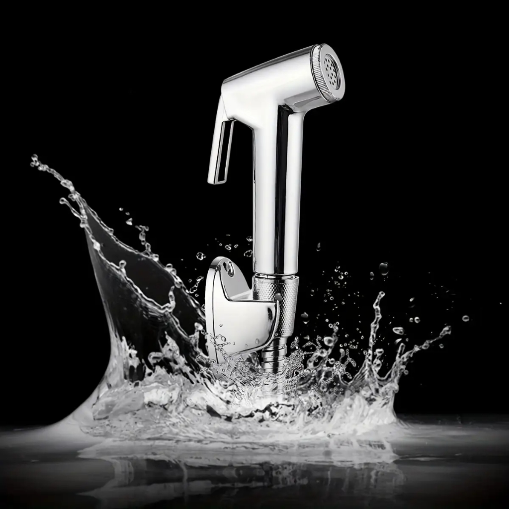 Chuveiro Sanitário Completo Luxo Metal Aço Válvula De Cobre Núcleo 1.2m Privado