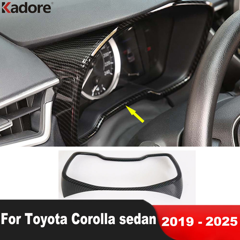 Para Toyota Corolla sedan/Cross 2019-2024 2025 Painel De Instrumentos Do Carro Quadro Capa Guarnição Acessórios Interior