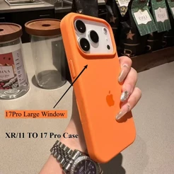 Carcasa TPU Mate Case Capa Capinha para iPhone XR/11 Alterar para iPhone 17 Pro Anti-Huella Capa