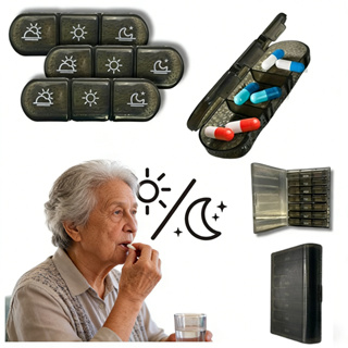 Porta-comprimidos, porta-comprimidos portátil, porta-comprimidos semanal para viagens em Oferta na Shopee