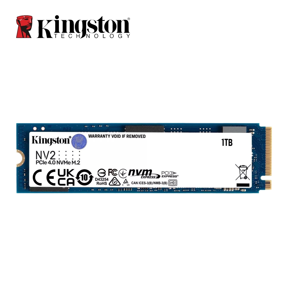 Kingston NV2 NVMe M . 2 1TB Disco Rígido Interno De Estado Sólido PCle 4.0 Para Laptop/Desktop SSD