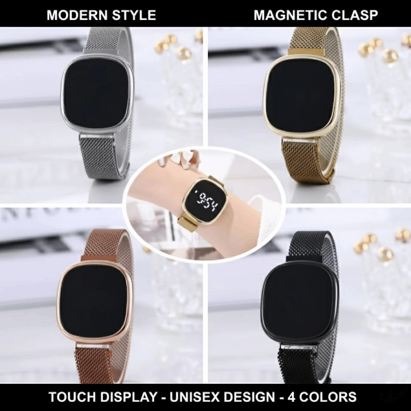 Relógio Eletrônico Transfronteiriço LED Touch Moda para Homem e Mulher com Relógio Magnético St