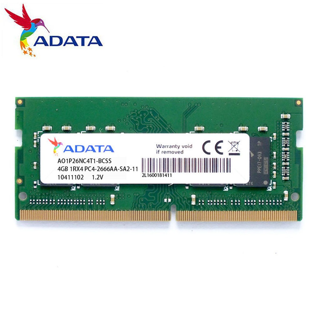 ADATA DDR4 RAM 4GB 8Gb 16GB DDR4 2133Mhz 2400Mhz 2666Mhz 3200Mhz 1.2V PC4-3200AA Memória Para Laptop SODIMM Notebook
