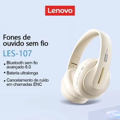 Lenovo LES-107 Bluetooth Headhone HIFI Efeito De Qualidade De Som Ruído Vida Útil Da Bateria Longa Resistente Ao Suor E