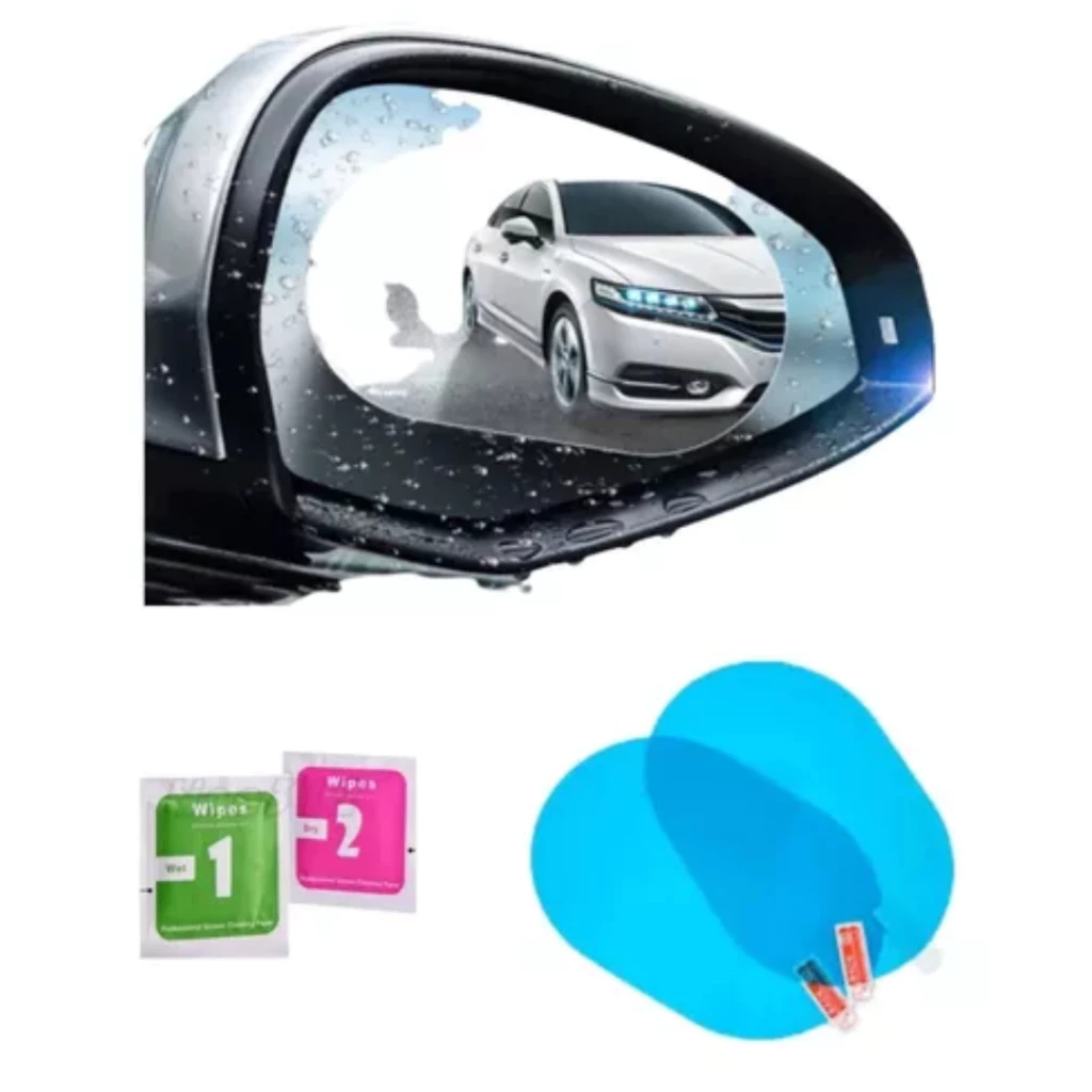 Filme De Espelho Retrovisor À Prova De Chuva De 2 Pacotes-Material PP Durável Para Melhor Visibilidade