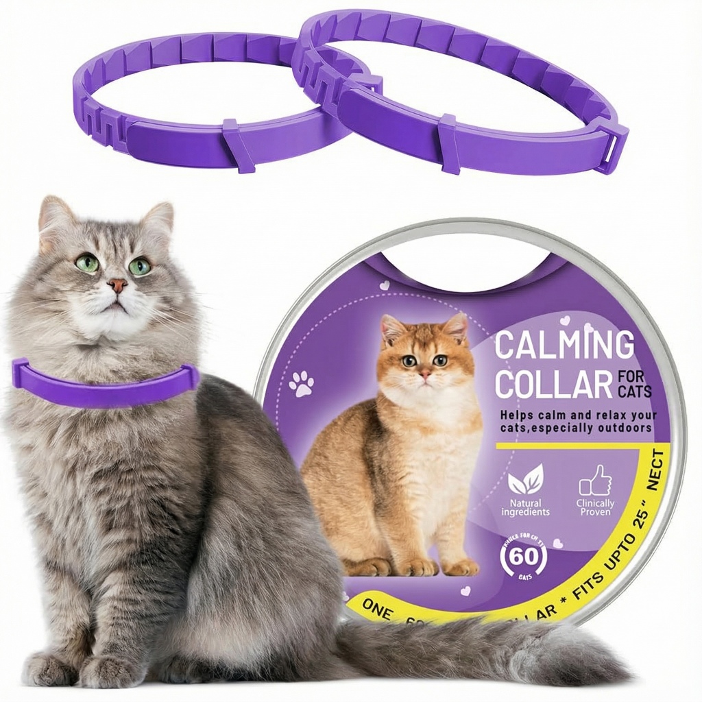 Kit 2 Coleira Calmante Para Animais De Estimação-Gatos e Cachorros , Alivia Ansiedade , Previne Estresse , Ajustável
