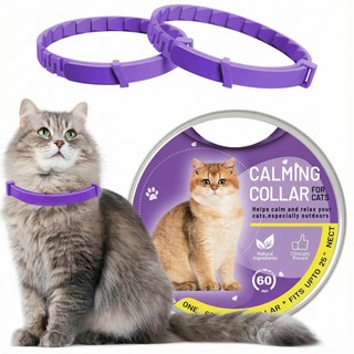 Kit 2 Coleira Calmante Para Animais De Estimação-Gatos e Cachorros , Alivia Ansiedade , P…
