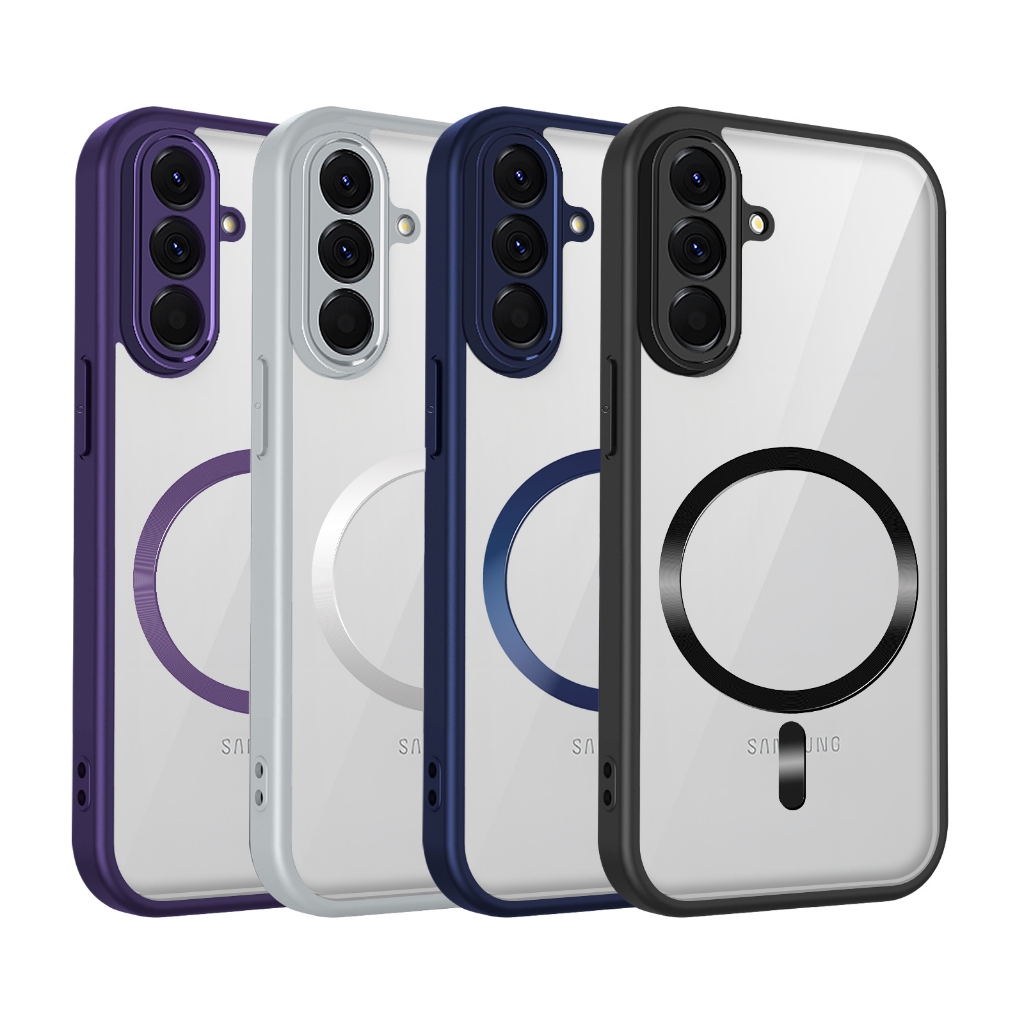 Capa De Telefone Magnética Transparente À Prova De Choque Para Samsung Galaxy M3