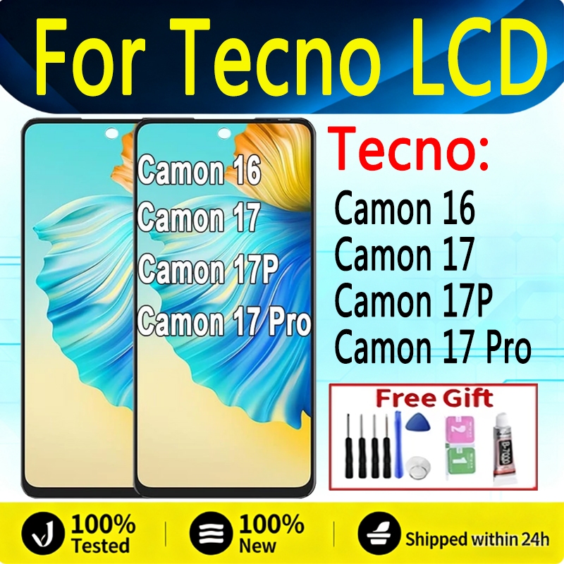 Display Para Tecno Camon 16 17 17P 17 Pro LCD Substituição Do Conjunto Da Tela De Toque