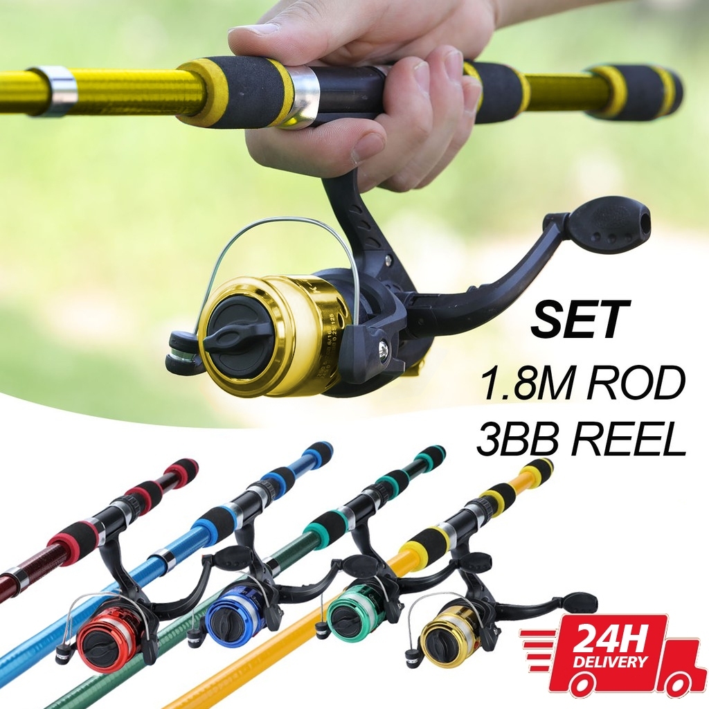Conjunto completo de vara de pesca de 60-120 libras, com carretel, conjunto de vara de pesca portátil de baixo barato