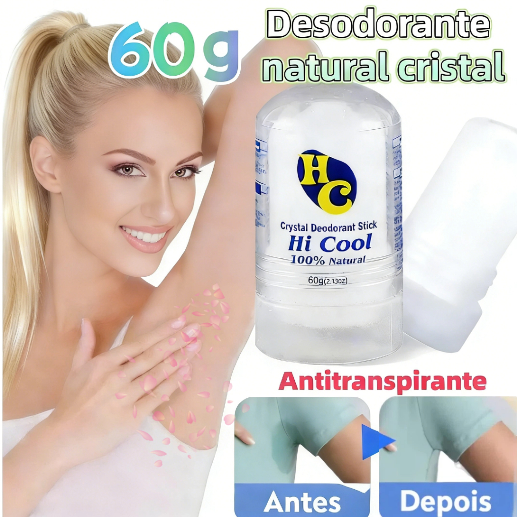 60g Desodorante Natural Cristal Antitranspirante Pedra Alumínio Unissex para Melhorar o Odor E Todo Corporal em Oferta na Shopee