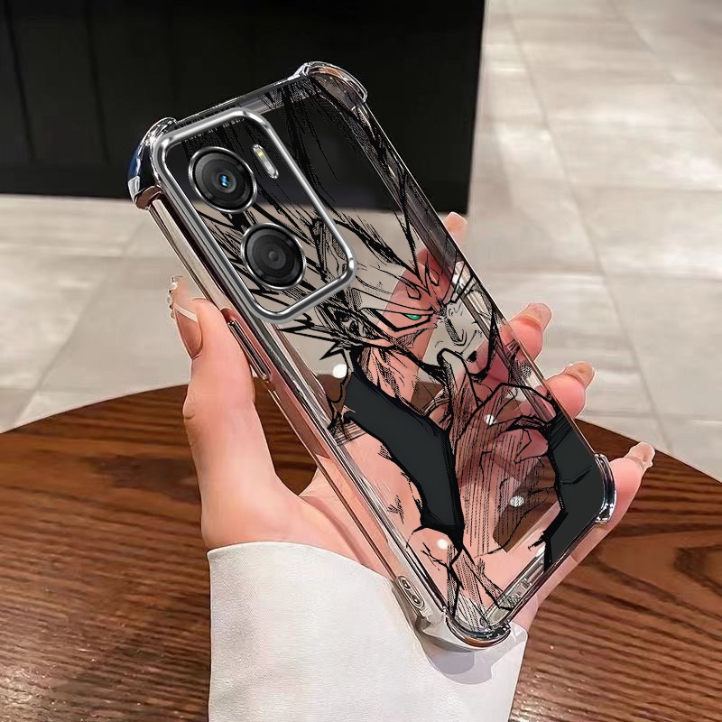 Motorola MOTO G06 G05 Soft Transparent Case Dragon Ball Capa Invólucro Anti Amarelo Chapeamento Airbag