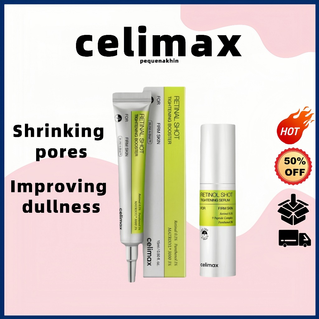 4.4celimaxretinal SHOT TIGHTENING BOOSTER 15ml/RETINOL SERUM 30mL/Melhorar Poros Ásperos , Fórmula Gentil