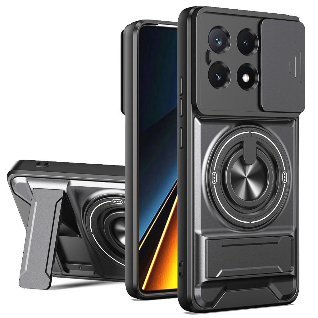 Capa Magnética Para Xiaomi Poco X6 Pro 5G À Prova De Choque Com Proteção Da Funç