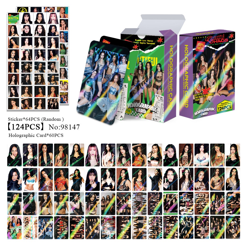 6-124pcs KATSEYE SIS Soft Is Strong Photocards BEAUTIFUL CHAOS Álbum Estreia Touch Gnarly Lomo Cards MANON SOPHIA DANIEL