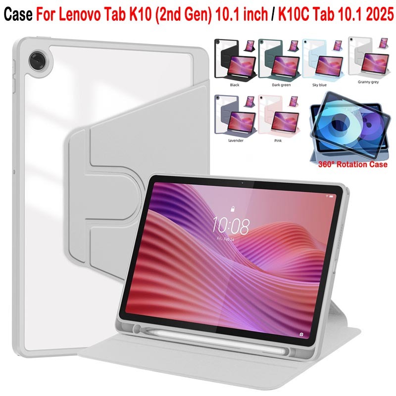 Para Lenovo Tab K10 (2a Geração) 10.1 Polegadas/K10C 10.1 2025 Capa Flip Com Suporte De Acrílico De Alta Qualidade TB311