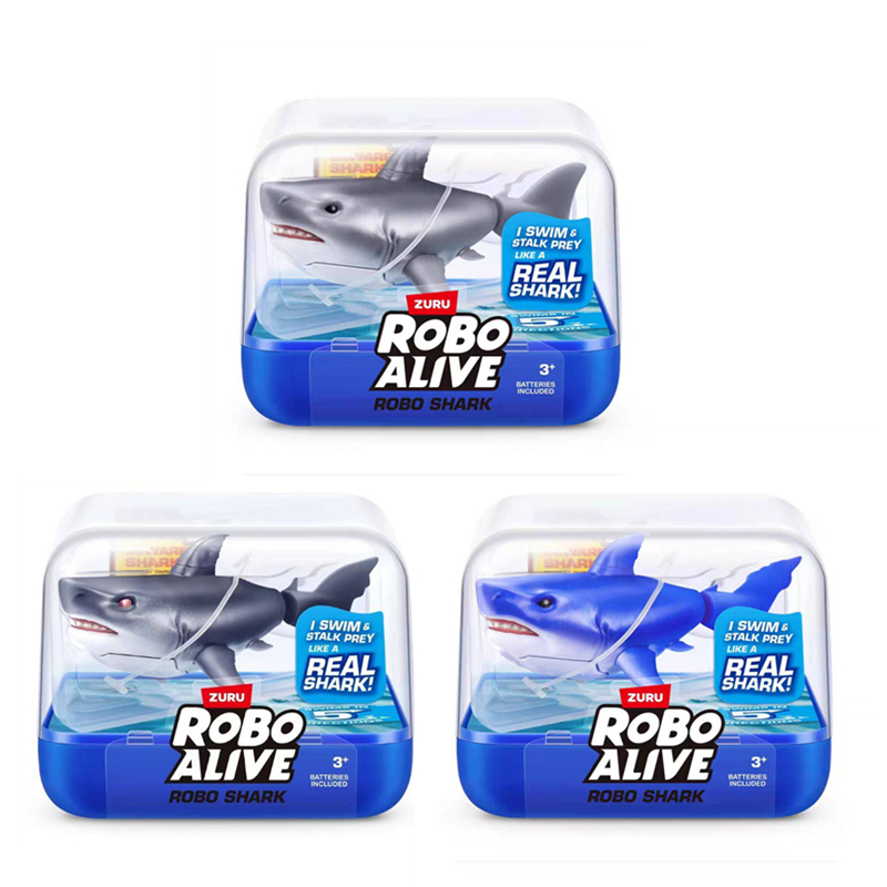 Brinquedos de banho robô de natação realistas de tubarão Robo Alive Water Activate da ZURU, adequados para crianças, ado