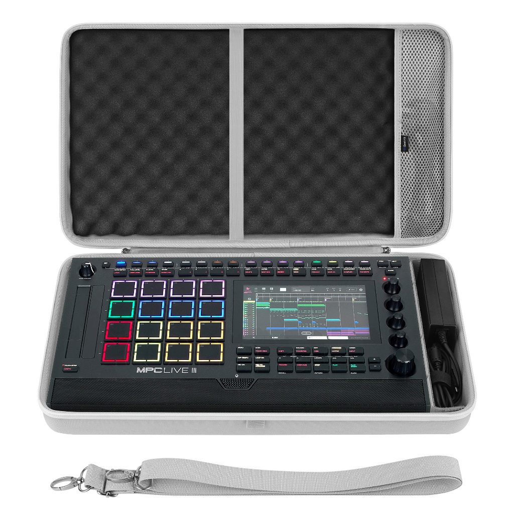Estojo De Transporte De Interface De Áudio GEEKRIA Compatível Com Akai Professional MPC Live 3 , Bolsa De Viagem Portáti