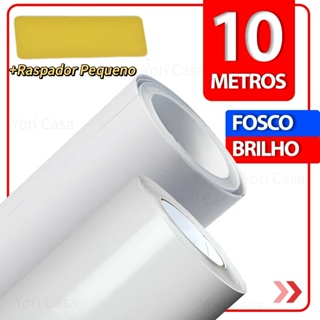 Papel Adesivo De Parede Rolo 10 Metros Branco Fosco Moveis Envelopamento Lavável Fácil De Aplicar em Oferta na Shopee