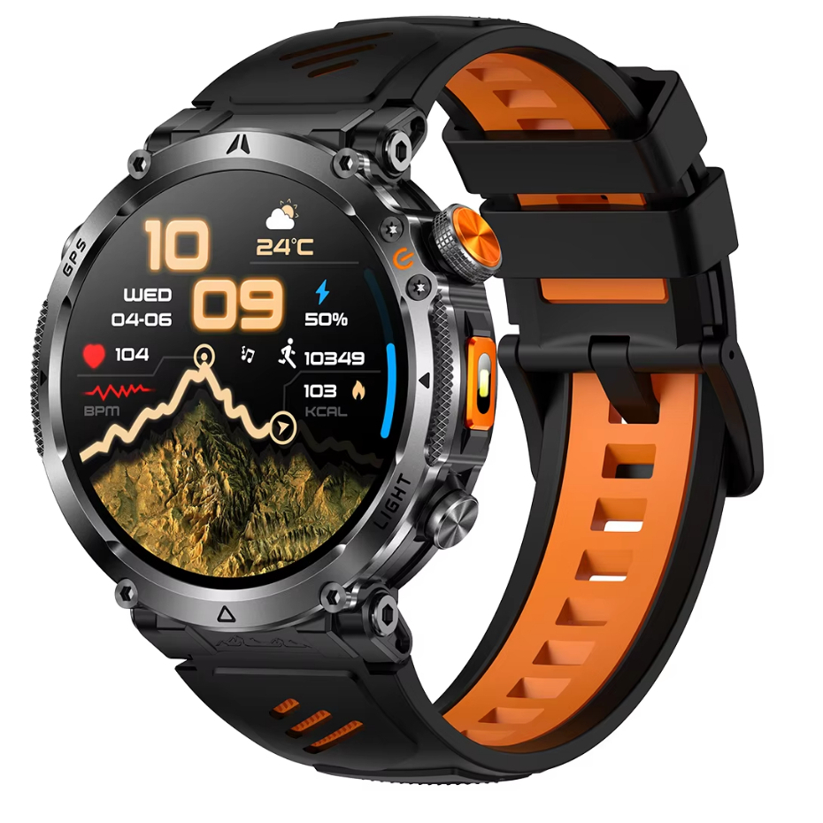 2026 Novo Smartwatch Relógio Inteligente De Posicionamento GPS Lanterna LED Esportes Ao Ar Livre Monitoramento De Saúde