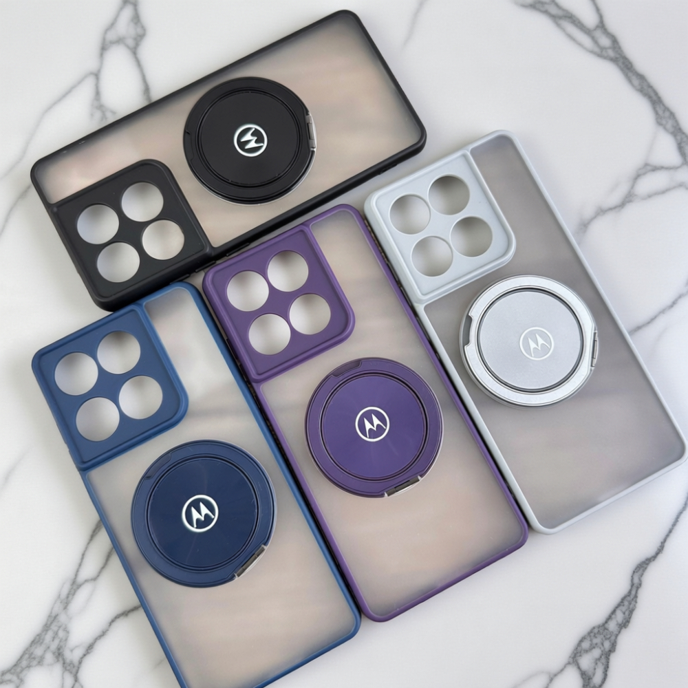 Transparente Fosco Suporte Caso Para Motorola Moto Edge 60Stylus 60 50 Fusion 50 Ultra Pro S50 Neo 5G Anel À Prova De Ch em Oferta na Shopee