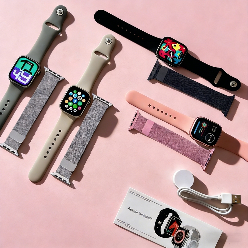 Smartwatch W59 Pro Série 9 Relógio 45mm Inteligente Feminino