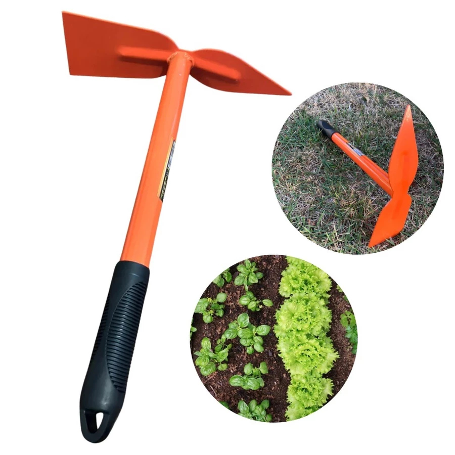 Enxadinha Sacho Coração 33cm Aço Cabo Emborrachado Antiderrapante Jardinagem
