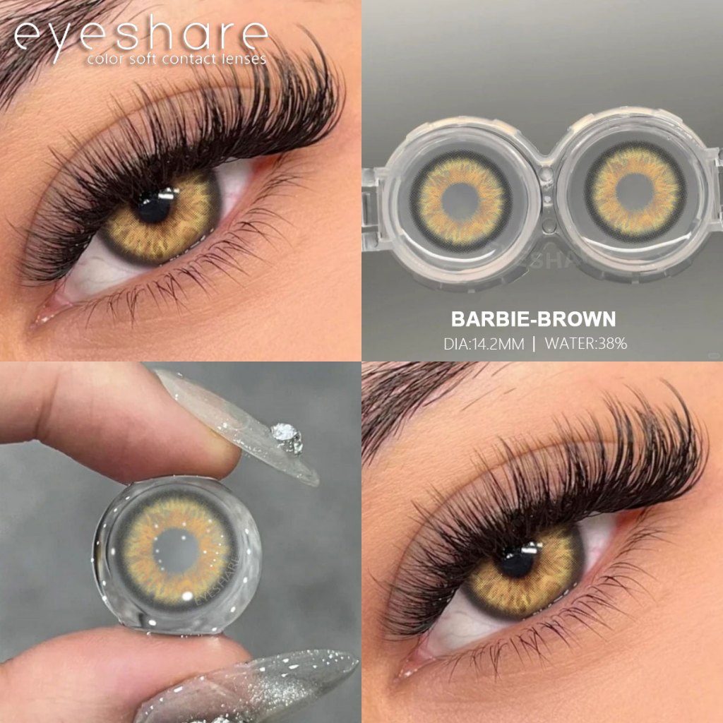EYESHARE Envio Do Brasil Lentes De Contato Coloridas Para Olhos 2 Peças Marrons Naturais Beleza Cinza Cosméticas Uso Anu em Oferta na Shopee