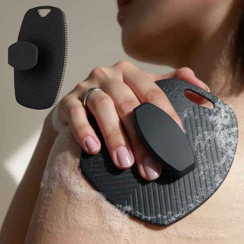 Nova Escova De Banho Silicone Corpo Massageadora Oval-Escova De Banho Esfoliante Corpo-Cerdas Macias Limpeza Suave