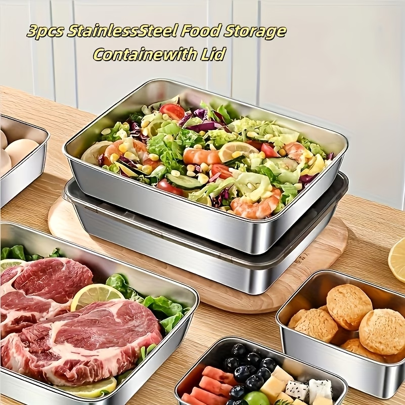 Kit 1 a 4 Potes Herméticos para Alimentos-Grande Capacidade, Resistente ao Calor/Frio,Ideal para Marmita e Meal Prep