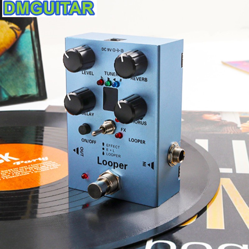 Pedal De Looper De Guitarra Multi-Efeito 40s Loop Com Atraso Coro Reverb Sintonizador Tudo-Em-Um Ferramenta De Prática