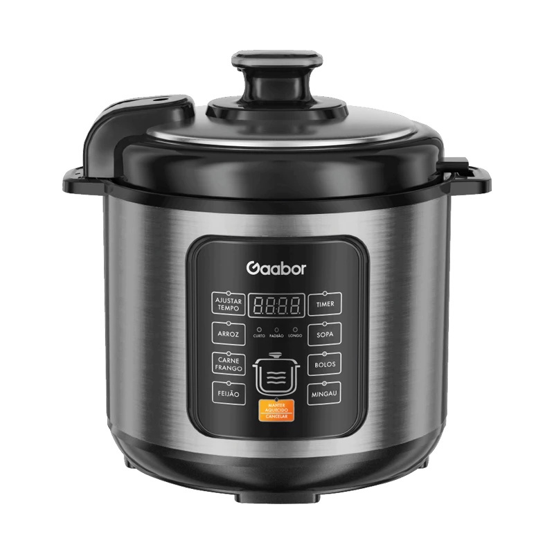 Panela De Pressão Elétrica Multifuncional 6L Gaabor 1000W 8 Funções