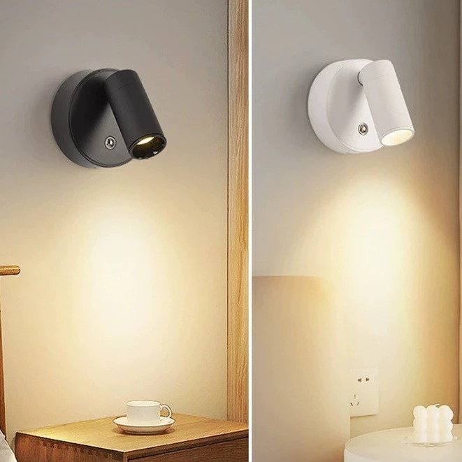 Wireless Rechargeable LED Bedroom Light Reading Wall Lamp Bedside Lamp,co