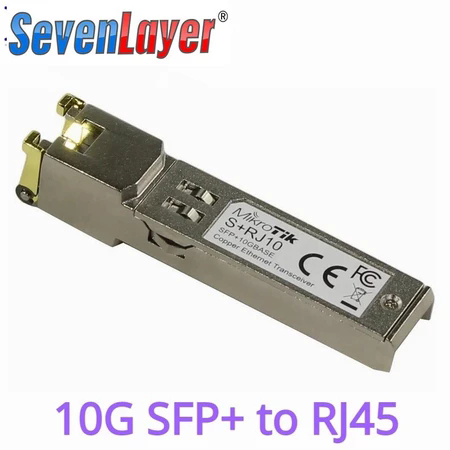 SFP 10G + Base-T GBIC Porta Gigabit RJ45 Módulo Código 2.5G Compatível Para Mikrotik Vários Interruptores Ethernet