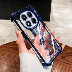 YBD Capa De Telefone Para Redmi Note 15 Pro + 14 Plus Xiaomi POCO X7 M8 Videiras Flores Borboletas Proteção Anti-Queda