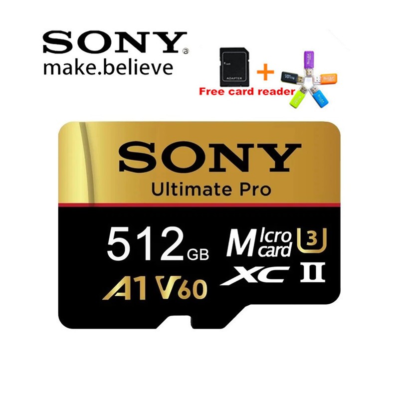 Novo Cartão Micro SD Sony 512GB 256GB 128GB TF De Memória Extremo 1TB U3 4K Alto