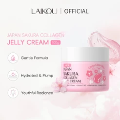 LAIKOU Japão Sakura Colágeno Geléia Creme 100g-Vidro Brilho Pele , Antienvelhecimento , Hidratante E Iluminador Para Orv