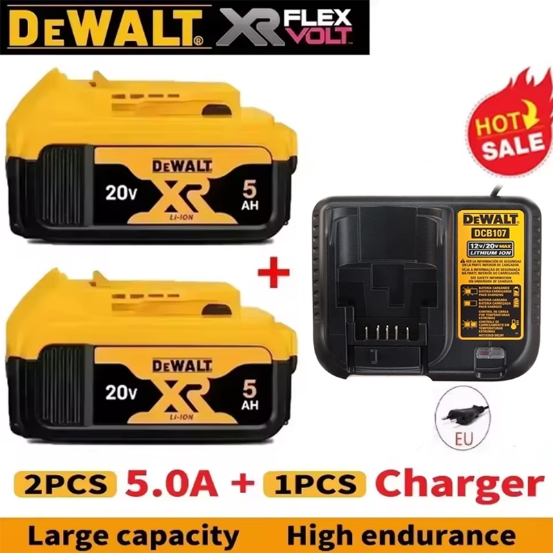100% Original 20V DCB206 20V 5.0A Bateria , Adequada Para Furadeiras E Chaves De Impacto . em Oferta na Shopee