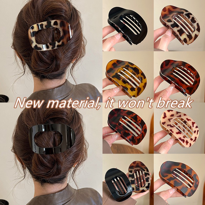 Grampo de cabelo curvo feminino 2025 novo estilo cabeça traseira placa plana grampo de cabelo não cabeça clipe bico de p em Oferta na Shopee