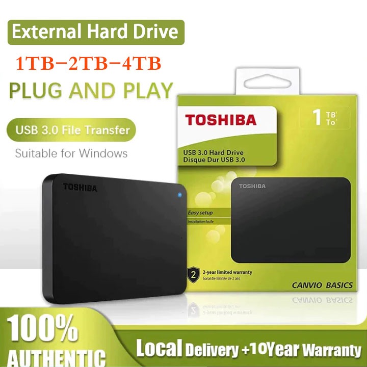 Toshiba Disco Rígido Externo HD 4TB SSD 2TB 1TB USB 3.1 Tipo C Interface De Alta Qualidade