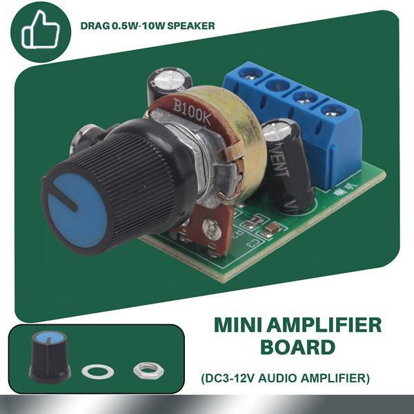 Placa Amplificadora Super Mini LM386 , 3V-12V , 0.5W-10W Alto-Falante Baixo Consumo De Energia De Ruído , Para Sistema D