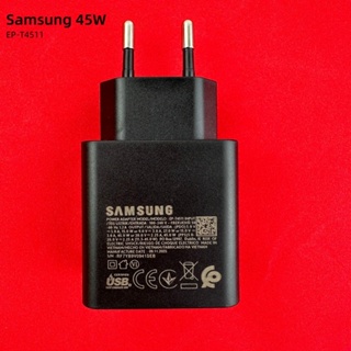 Samsung T4511 45W Carregador PD Adaptador De Carga Super Rápida Para Galaxy S25 S24 S23 S22 S21 S20 Nota 20 Ultra 10 Plu em Oferta na Shopee